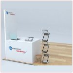 Trade Show Counter Rental Package C5 - Angle View - LV Exhibit Rentals in Las Vegas