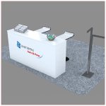 Trade Show Reception Counter Rental Package C10 - Angle View - LV Exhibit Rentals in Las Vegas