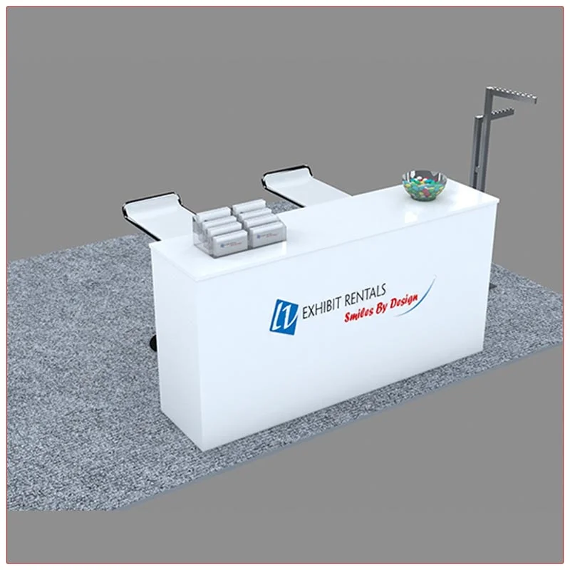 Trade Show Reception Counter Rental Package C10 - LV Exhibit Rentals in Las Vegas