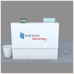 Trade Show Reception Counter Rental Package C13 - Front View - LV Exhibit Rentals in Las Vegas