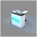 Trade Show Reception Counter Rental Package C6 - Angle View - LV Exhibit Rentals in Las Vegas
