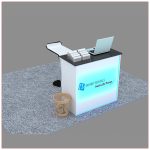 Trade Show Reception Counter Rental Package C6 - Angle View2 - LV Exhibit Rentals in Las Vegas