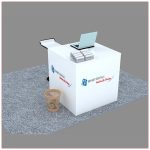 Trade Show Reception Counter Rental Package C7 - Angle View - LV Exhibit Rentals in Las Vegas