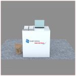 Trade Show Reception Counter Rental Package C7 - Front View - LV Exhibit Rentals in Las Vegas