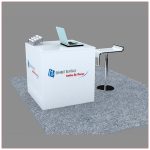 Trade Show Reception Counter Rental Package C7 - Side View - LV Exhibit Rentals in Las Vegas