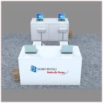 Trade Show Reception Counter Rental Package C8 - Front View - LV Exhibit Rentals in Las Vegas