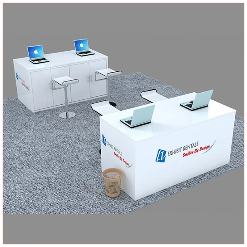 Trade Show Reception Counter Rental Package C8 - LV Exhibit Rentals in Las Vegas