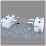 Trade Show Reception Counter Rental Package C8 - Side Angle View - LV Exhibit Rentals in Las Vegas