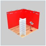 10x10 Trade Show Booth Rental Package 133 - Angle View - LV Exhibit Rentals in Las Vegas