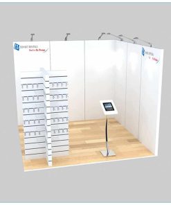 10x10 Trade Show Booth Rental Package 133 - Front View - LV Exhibit Rentals in Las Vegas