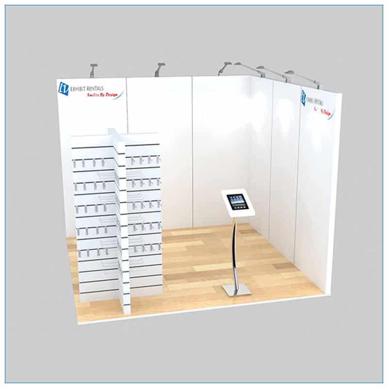 10x10 Trade Show Booth Rental Package 133 - Front View - LV Exhibit Rentals in Las Vegas