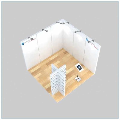 10x10 Trade Show Booth Rental Package 133 - Top-Down - LV Exhibit Rentals in Las Vegas