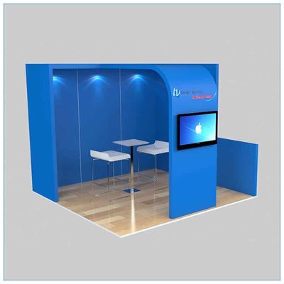 10x10 Trade Show Booth Rental Package 134 - Angle View - LV Exhibit Rentals in Las Vegas