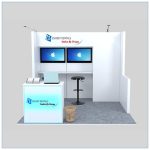 10x10 Trade Show Booth Rental Package 135- Front View - LV Exhibit Rentals in Las Vegas