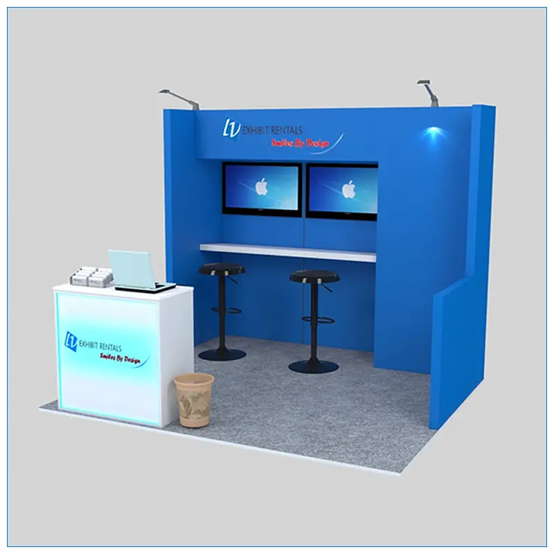 10x10 Trade Show Booth Rental Package 135 - LV Exhibit Rentals in Las Vegas