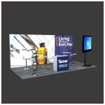 10x20 Trade Show Booth Rental Package 242 - Angle View 2 - LV Exhibit Rentals in Las Vegas