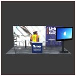10x20 Trade Show Booth Rental Package 242 - Front View - LV Exhibit Rentals in Las Vegas