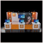 10x20 Trade Show Booth Rental Package 243 - Front View - LV Exhibit Rentals in Las Vegas