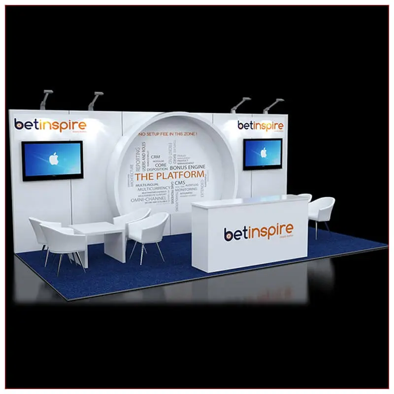 10x20 Trade Show Booth Rental Package 244 - LV Exhibit Rentals in Las Vegas