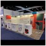 10x20 Trade Show Booth Rental Package 245 - Angle View - LV Exhibit Rentals in Las Vegas