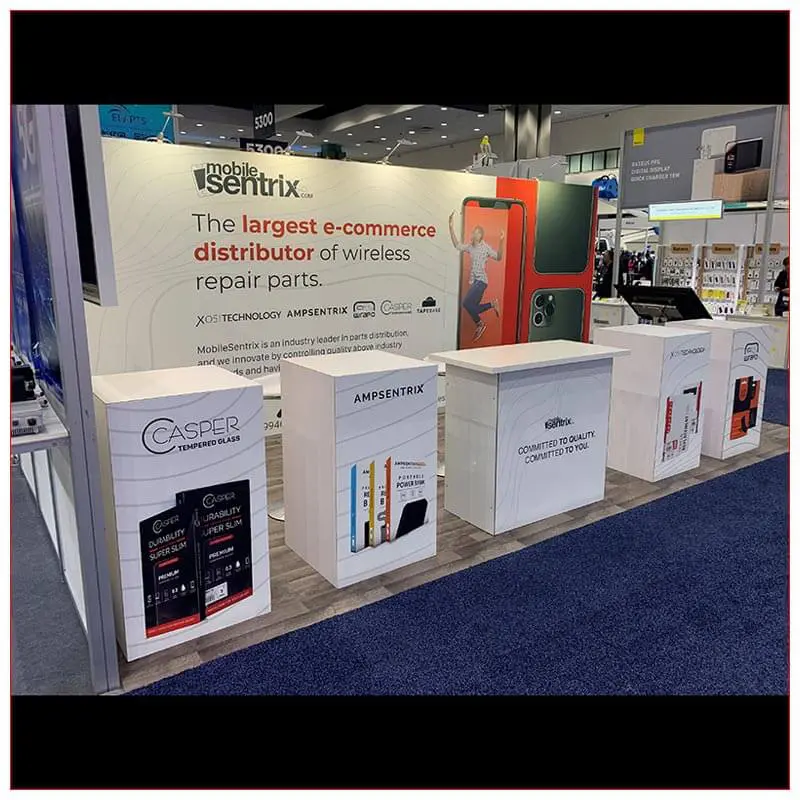 10x20 Trade Show Booth Rental Package 245 - LV Exhibit Rentals in Las Vegas