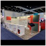 10x20 Trade Show Booth Rental Package 245 - Side View - LV Exhibit Rentals in Las Vegas