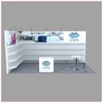 10x20 Trade Show Booth Rental Package 246 - Front View - LV Exhibit Rentals in Las Vegas