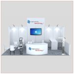 10x20 Trade Show Booth Rental Package 247 - Front View - LV Exhibit Rentals in Las Vegas
