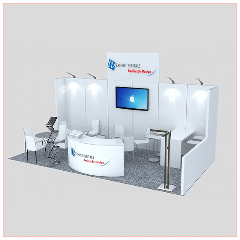 10x20 Trade Show Booth Rental Package 247 - LV Exhibit Rentals in Las Vegas