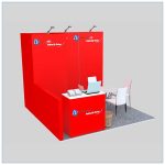 10x10 Trade Show Booth Rental Package 136 - Angle View - LV Exhibit Rentals in Las Vegas