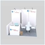 10x10 Trade Show Booth Rental Package 136 - Front View - LV Exhibit Rentals in Las Vegas