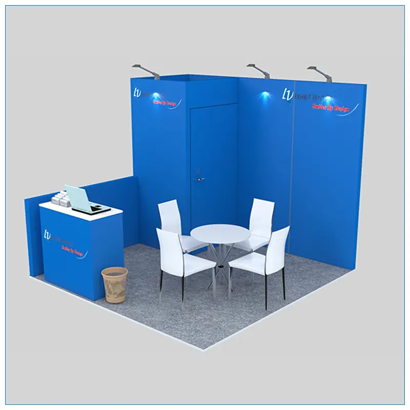 10x10 Trade Show Booth Rental Package 136 - LV Exhibit Rentals in Las Vegas