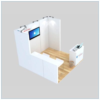 10x10 Trade Show Booth Rental Package 137 - Angle View 2 - LV Exhibit Rentals in Las Vegas