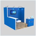 10x10 Trade Show Booth Rental Package 137 - Angle View - LV Exhibit Rentals in Las Vegas
