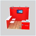 10x10 Trade Show Booth Rental Package 137 - Front View - LV Exhibit Rentals in Las Vegas