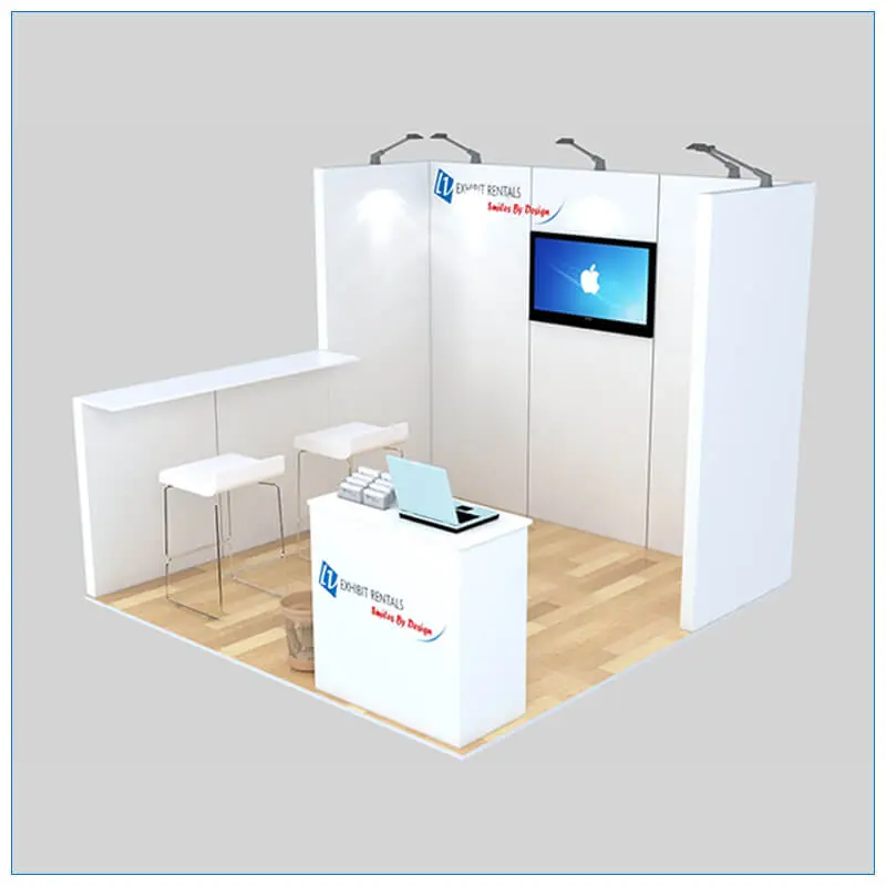 10x10 Trade Show Booth Rental Package 137 - LV Exhibit Rentals in Las Vegas