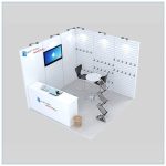 10x10 Trade Show Booth Rental Package 138 - Angle View 2 - LV Exhibit Rentals in Las Vegas