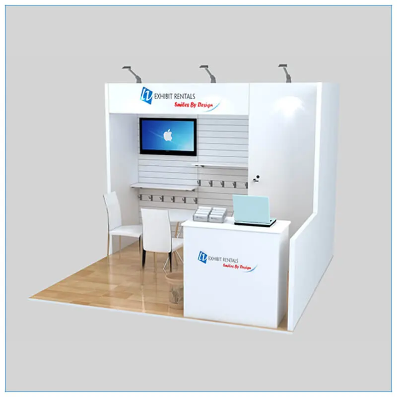 10x10 Trade Show Booth Rental Package 139 - Angle View 2 - LV Exhibit Rentals in Las Vegas