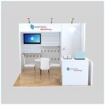 10x10 Trade Show Booth Rental Package 139 - Front View - LV Exhibit Rentals in Las Vegas