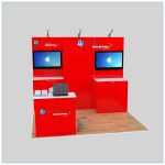 10x10 Trade Show Booth Rental Package 140 - Angle View 2 - LV Exhibit Rentals in Las Vegas