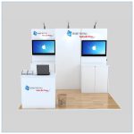 10x10 Trade Show Booth Rental Package 140 - Front View - LV Exhibit Rentals in Las Vegas