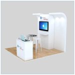 10x10 Trade Show Booth Rental Package 141- Angle View 2 - LV Exhibit Rentals in Las Vegas