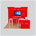 10x10 Trade Show Booth Rental Package 141- Front View - LV Exhibit Rentals in Las Vegas