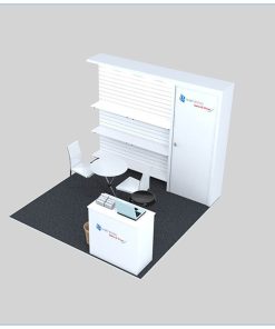 10x10 Trade Show Booth Rental Package 142- Angle View 2 - LV Exhibit Rentals in Las Vegas