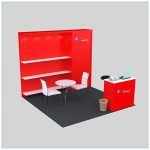 10x10 Trade Show Booth Rental Package 142- Angle View - LV Exhibit Rentals in Las Vegas