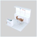 10x10 Trade Show Booth Rental Package 143- Angle View - LV Exhibit Rentals in Las Vegas