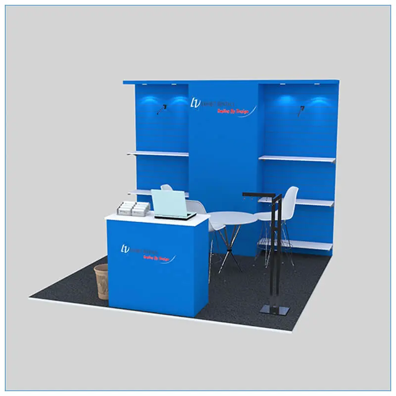 10x10 Trade Show Booth Rental Package 144 - LV Exhibit Rentals in Las Vegas