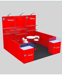 10x10 Trade Show Booth Rental Package 146 - Angle View 2 - LV Exhibit Rentals in Las Vegas