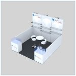 10x10 Trade Show Booth Rental Package 146 - Angle View - LV Exhibit Rentals in Las Vegas