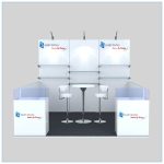 10x10 Trade Show Booth Rental Package 146 - Front View - LV Exhibit Rentals in Las Vegas